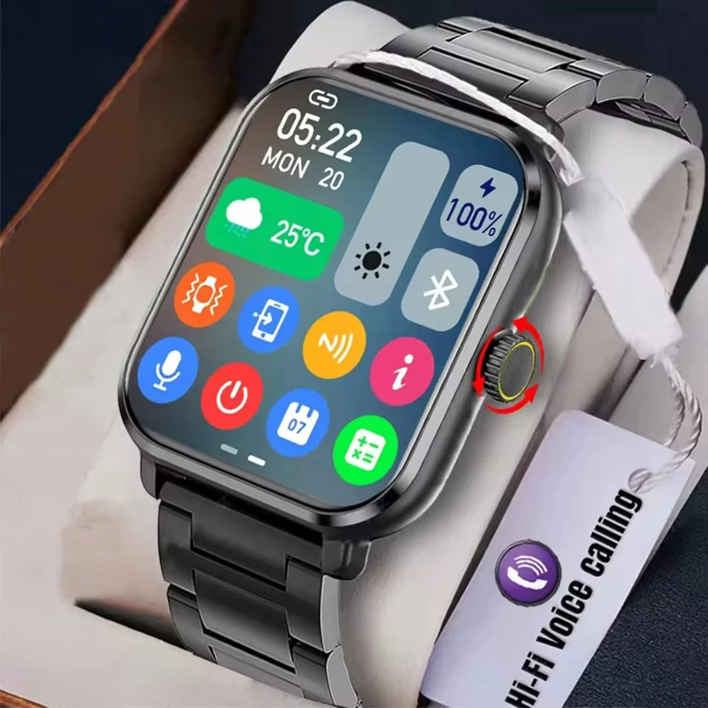Reloj inteligente para Android IOS, pantalla HD de 1,83 pulgadas, Bluetooth, llamada, mensaje, alerta, música, modo deportivo, reloj inteligente para hombres y mujeres, regalo