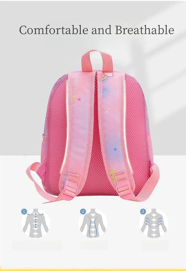 Nueva mochila para niños, bonita mochila escolar con estampado de sirena y unicornio de dibujos animados, mochila escolar ligera para guardería