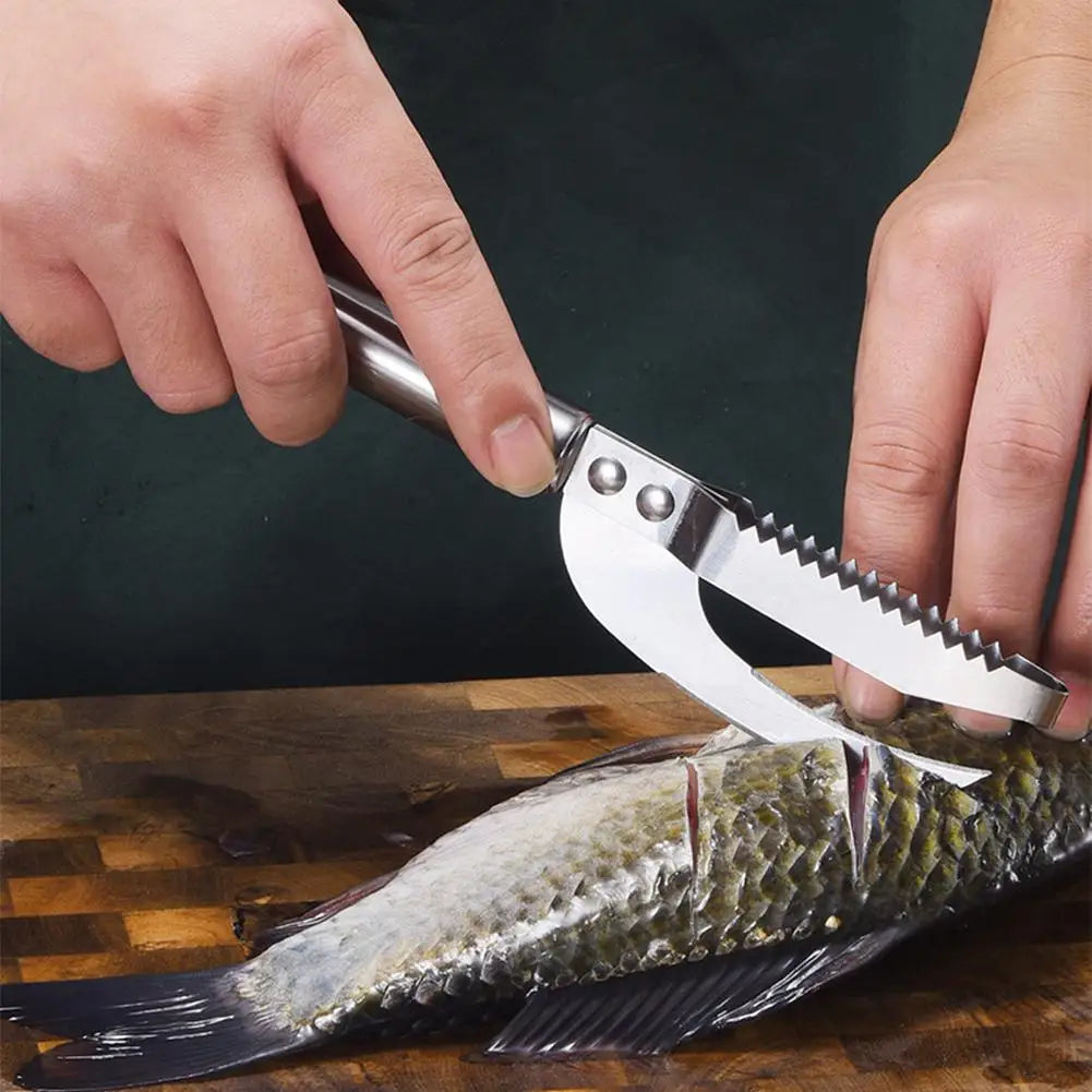 Cepillo 2 en 1 para Pescado, Removedor Rápido de Escamas, Herramienta para Desescamar Pescado, Cuchillo de Pesca, Herramientas de Limpieza, Accesorios de Cocina