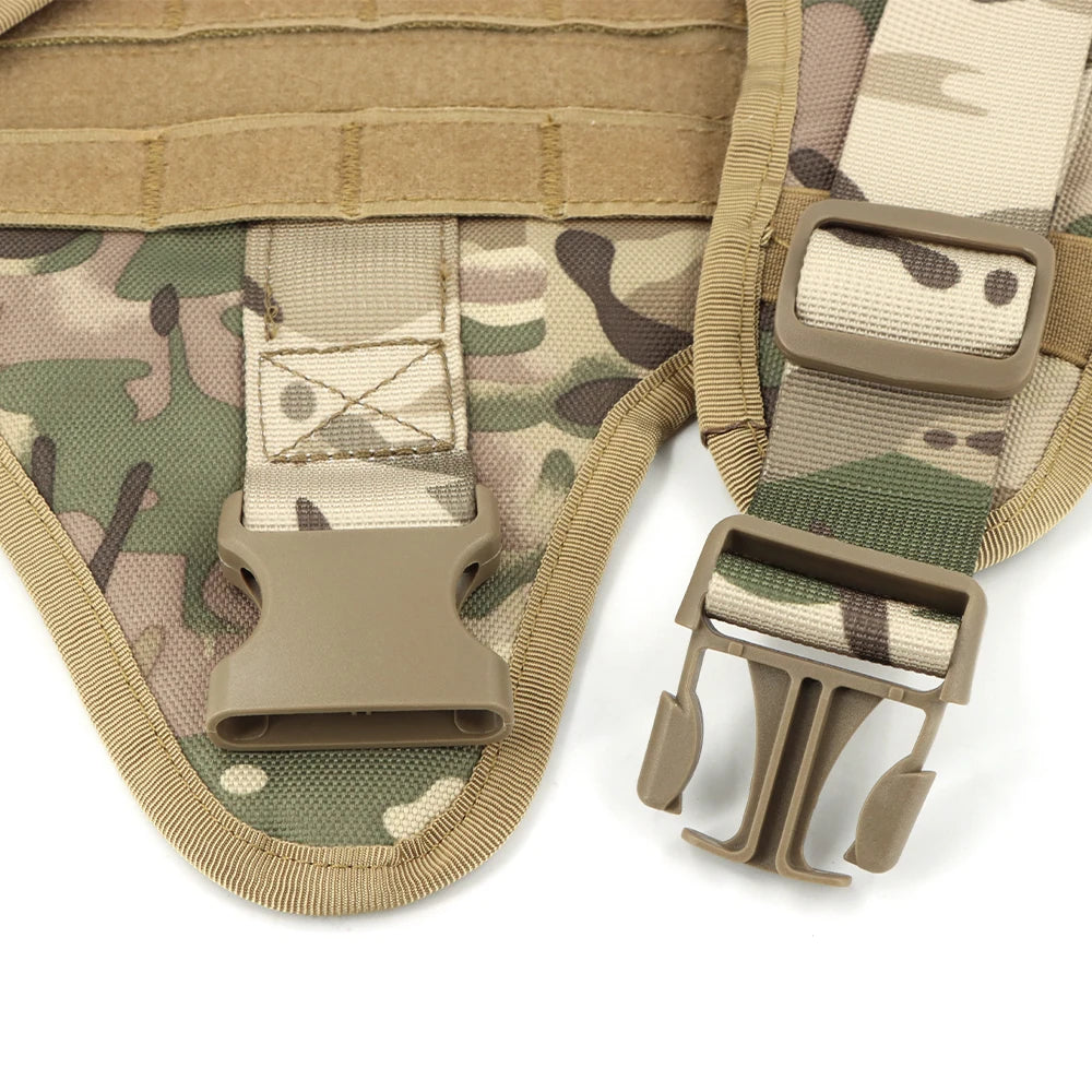 Arnés táctico para perros, conjunto de correa para perros grandes, arneses militares para entrenar, caminar, cazar, chaleco para mascotas, mango sin tirar, Malinois