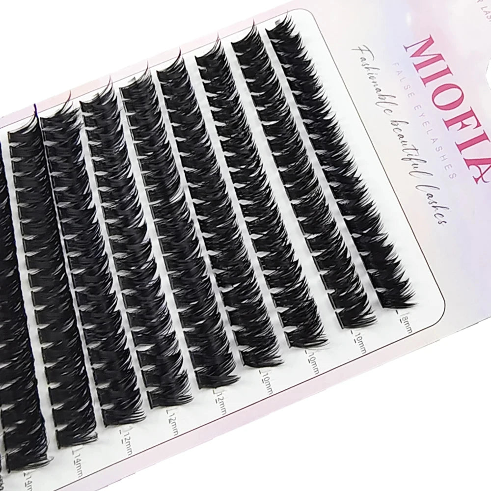 Paquete de 160 grupos de pestañas de visón C/D Curl pestañas individuales naturales rusas 8-16mm DIY extensiones de grupo de pestañas herramientas de maquillaje