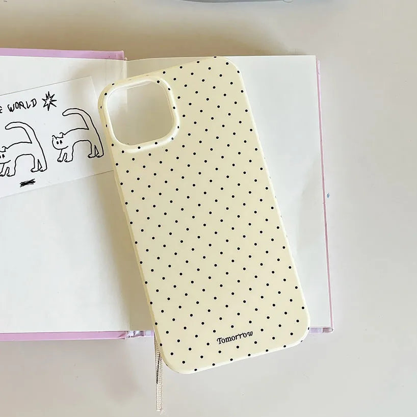Funda de teléfono móvil pequeña y fresca de lunares INS para iPhone 17 16 15 14 13 12 Pro Max 11 funda ultrafina a prueba de golpes para iPhone Air