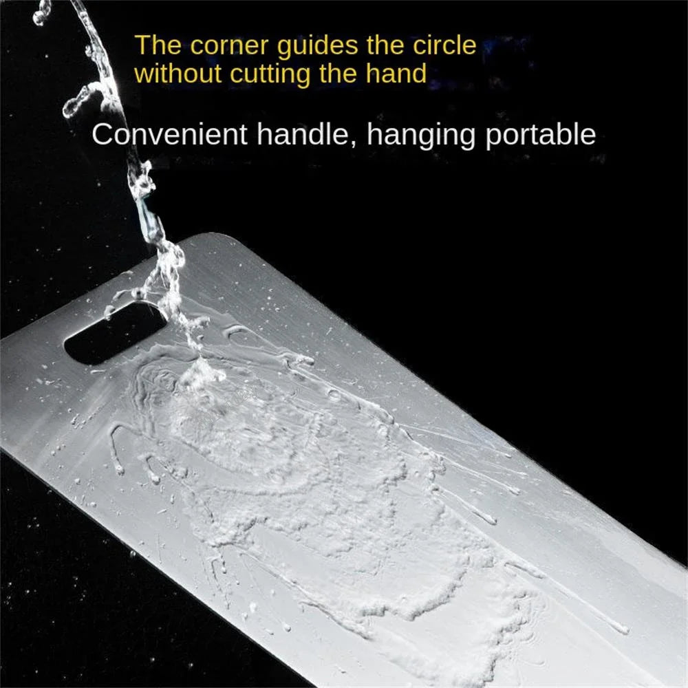 WXCOO Tabla de Cortar de Acero Inoxidable, Tabla de Cortar de Doble Cara, Tabla para Amasar, para Cocina y Hogar