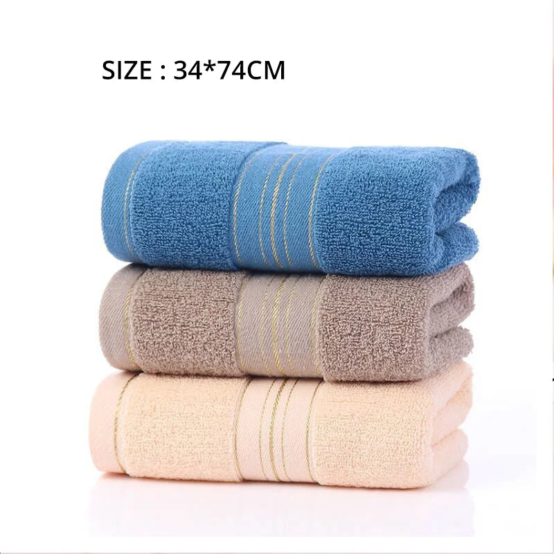 Toalla de baño de algodón grueso aumenta la absorción de agua para adultos Toalla de baño de color sólido de seda dorada Toalla de cara de afinidad suave