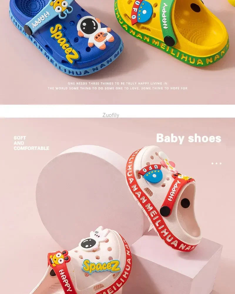 Nuevos niños, bebés, niños y niñas, zuecos de verano, suela suave, zapatillas de playa para jardín, sandalias, zapatos de bebé con agujeros de cueva para niños y niñas