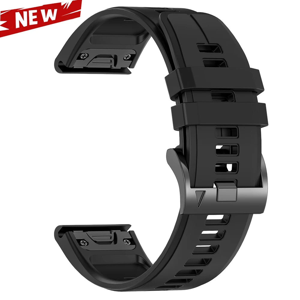 Correa deportiva de silicona QuickFit de 26 y 22mm para Garmin Fenix 7 7X PRO 6 6X GPS 5 5X Plus 3 HR Epix Pro instinto 2X