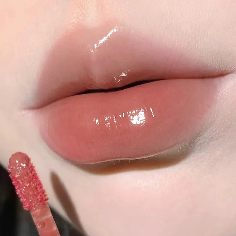 Tinte Labial Hidratante con Brillo Herorange, Textura Acuosa, Labios Voluminosos con Efecto Cristal, Larga Duración, No Reseca, Maquillaje Diario para Citas