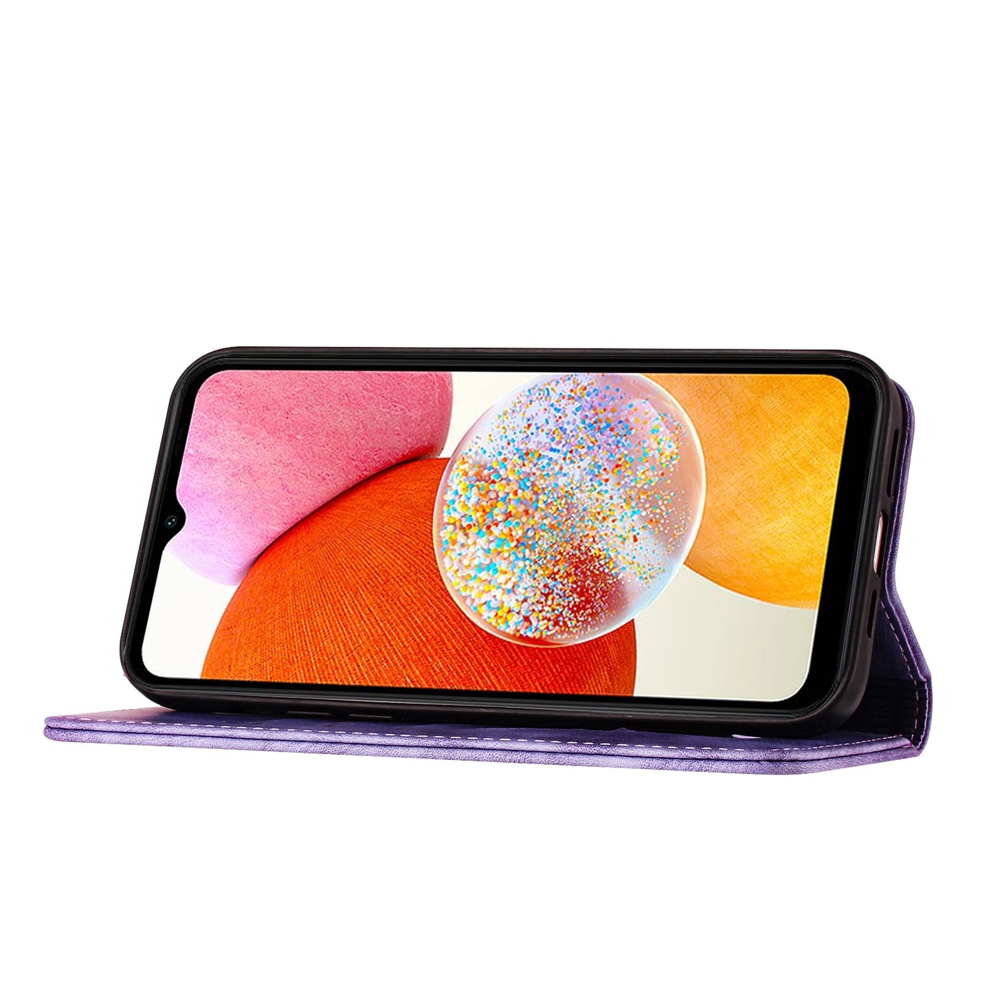 Funda tipo cartera de cuero con diseño de gato y mariposa para iPhone 17, 15, 16, 14, 13, 12, 11 Pro Max, iPhone 15 Plus