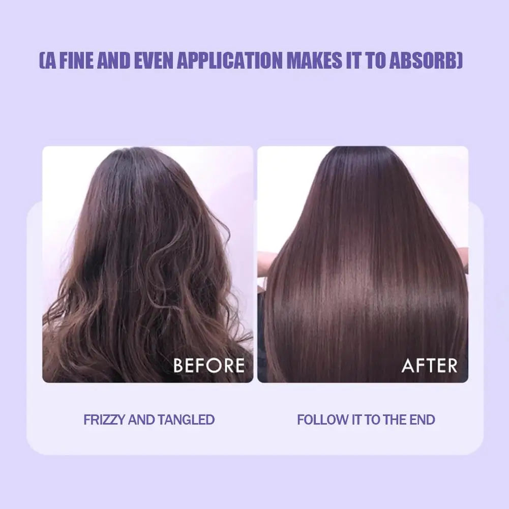 Spray de aceite esencial para el cuidado del cabello de 100 ml para mujeres, anti-frizz, control de encrespamiento, brillo, fragancia, acondicionador sin enjuague.