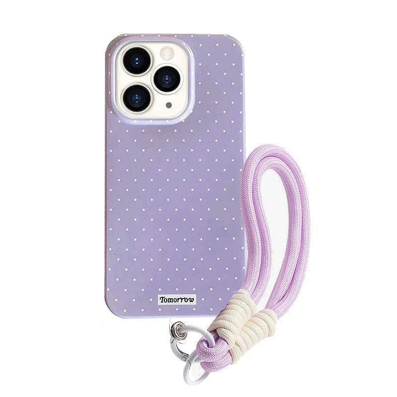 Funda de teléfono móvil pequeña y fresca de lunares INS para iPhone 17 16 15 14 13 12 Pro Max 11 funda ultrafina a prueba de golpes para iPhone Air