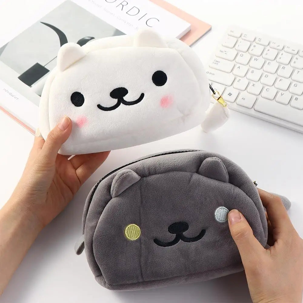 Bolsa para bolígrafos, organizador de maquillaje, bolsa para libros de gran capacidad, bolsas para lápices con diseño de gato, estuches para cosméticos, organizador de papelería, bolsa para lápices