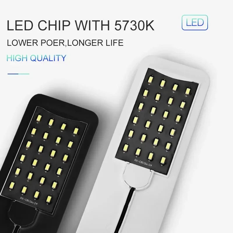 Luz LED súper delgada para acuario, iluminación para plantas, luz de cultivo de 5W/10W/15W, iluminación para plantas acuáticas, lámpara con Clip impermeable para pecera