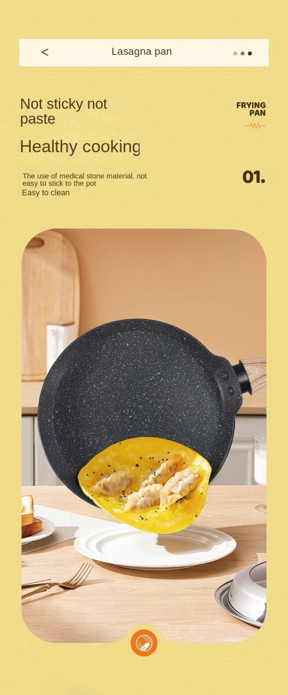 Olla para panqueques japonesa duradera de 6/8/10 pulgadas, sartén antiadherente fácil de limpiar, cocina para desayuno, Cocina de Inducción de Gas