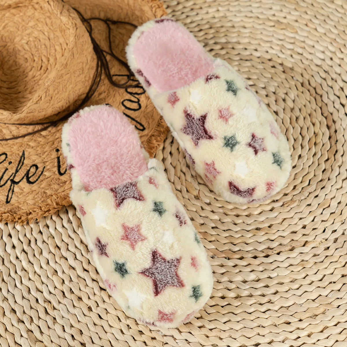 Zapatillas de casa para hombre y mujer, zapatos cálidos de felpa peluda para interior, dormitorio, ligeras, EVA, algodón, chanclas suaves y sólidas, Otoño e Invierno