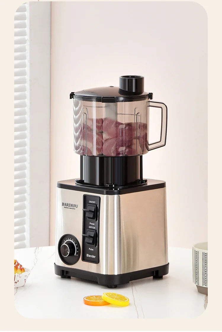 Licuadora de acero inoxidable 6 en 1, 220V, 3L, gran capacidad, corte de verduras y trituradores, picadora de ensalada, picadora de carne, exprimidor