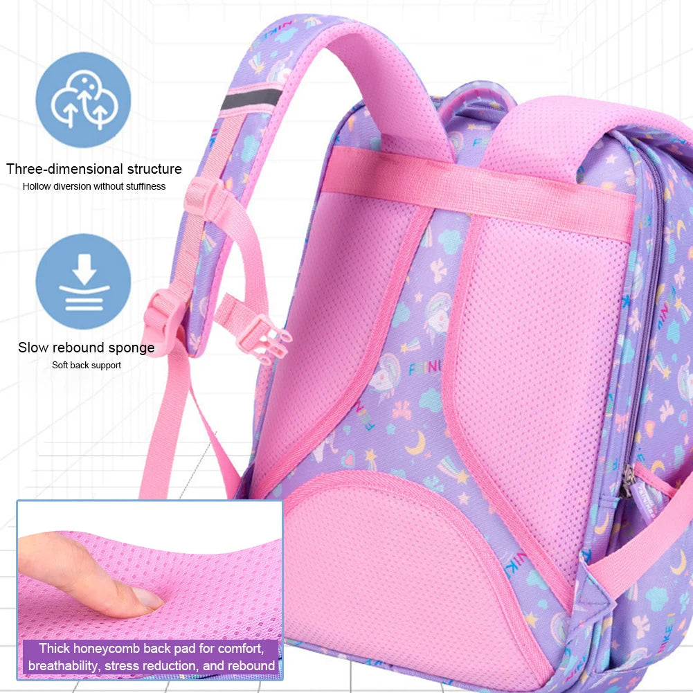 Mochila bonita para estudiantes de primaria, bolso versátil portátil elegante, bolsa transpirable para libros preescolares, regalo para la vuelta a la escuela para niñas