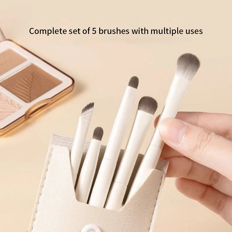 Juego de brochas de maquillaje natural para ojos, brocha para sombra de ojos, brocha de maquillaje blanca ultrasuave, herramienta de maquillaje para sombra de ojos y delineador de ojos, 5/8/10 Uds.