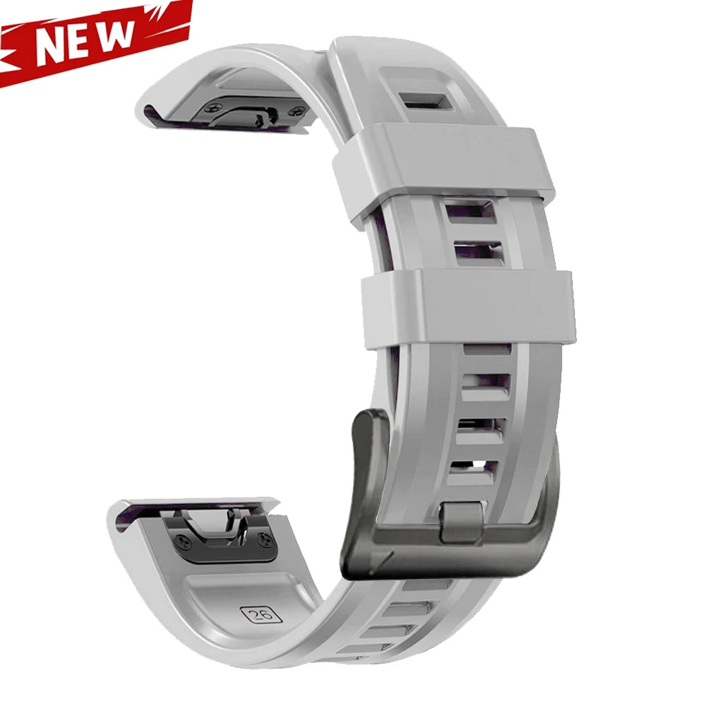 Correa deportiva de silicona QuickFit de 26 y 22mm para Garmin Fenix 7 7X PRO 6 6X GPS 5 5X Plus 3 HR Epix Pro instinto 2X