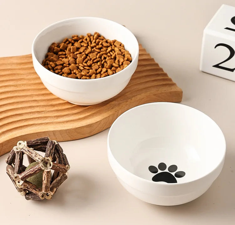 1-3 uds protección Cervical creativa suministros para mascotas tazón doble de cerámica para gatos tazón de cerámica para gatos tazón de comida tazón de comida para perros agua potable tazón de comida