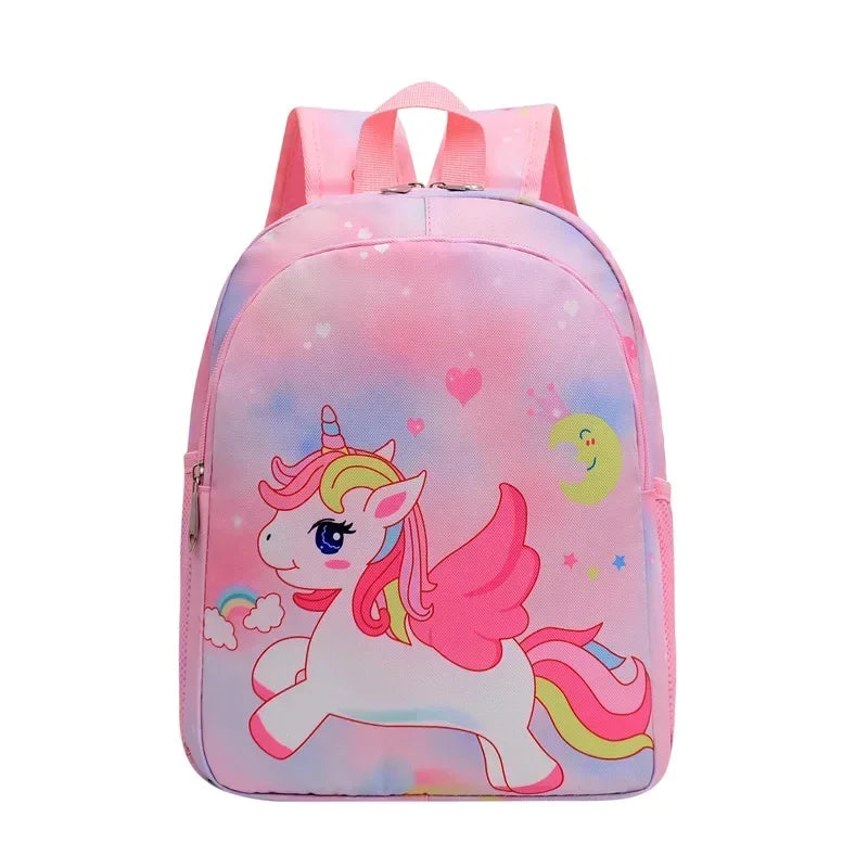 Nueva mochila para niños, bonita mochila escolar con estampado de sirena y unicornio de dibujos animados, mochila escolar ligera para guardería