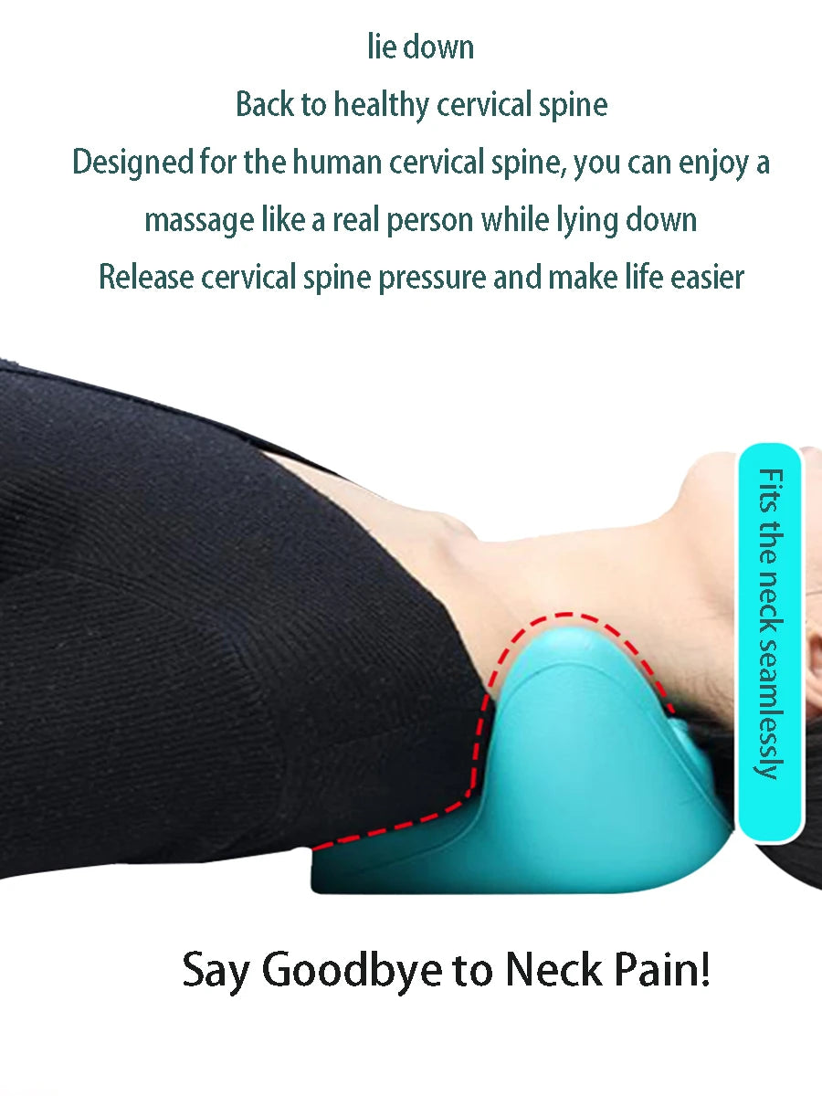 Camilla relajante para cuello y hombros, dispositivo de tracción quiropráctica Cervical, almohada de masaje para aliviar el dolor, alineación de la columna Cervical