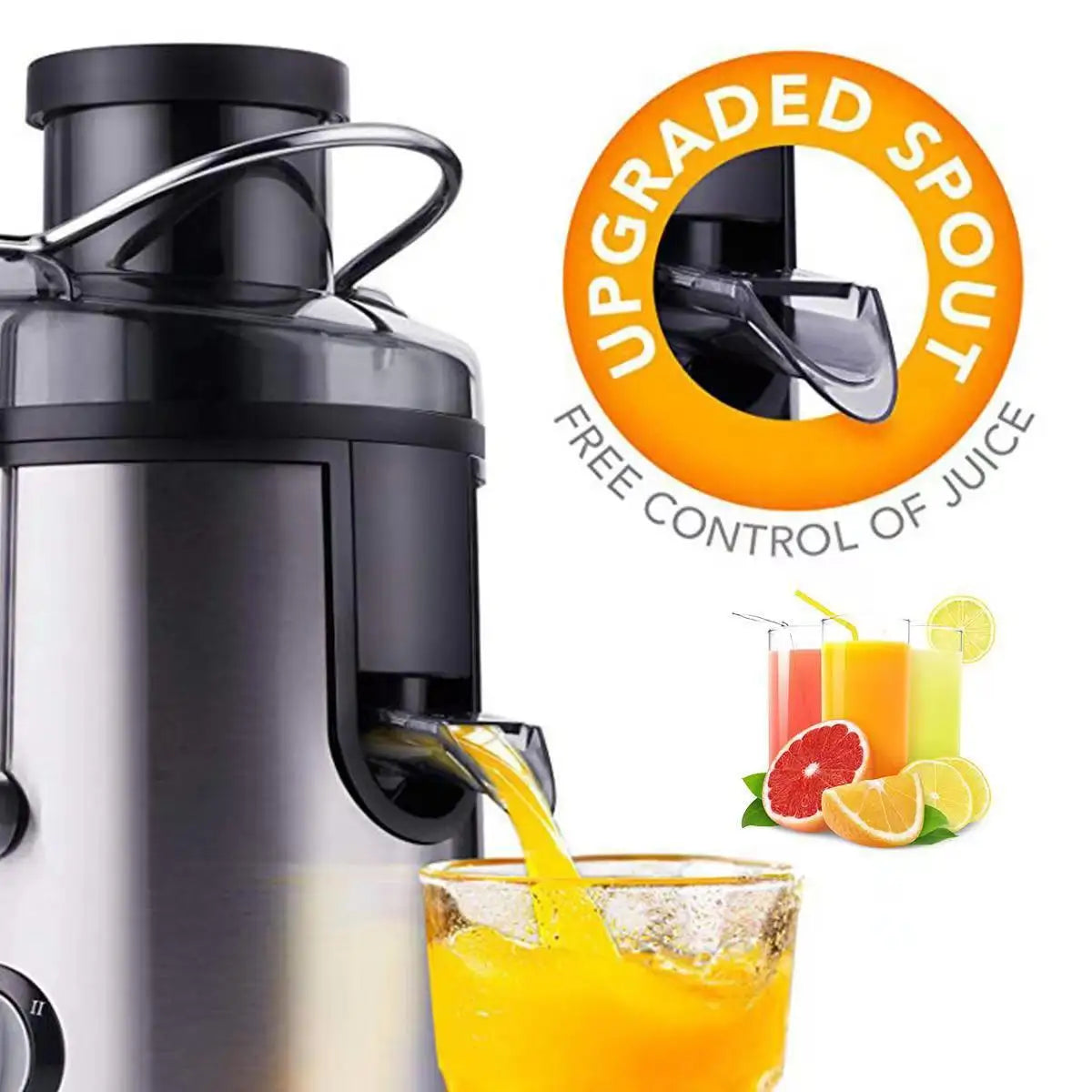 Extractor de jugo, máquinas exprimidoras profesionales, calibre de gran capacidad, separación de escoria, exprimidor eléctrico automático multifunción
