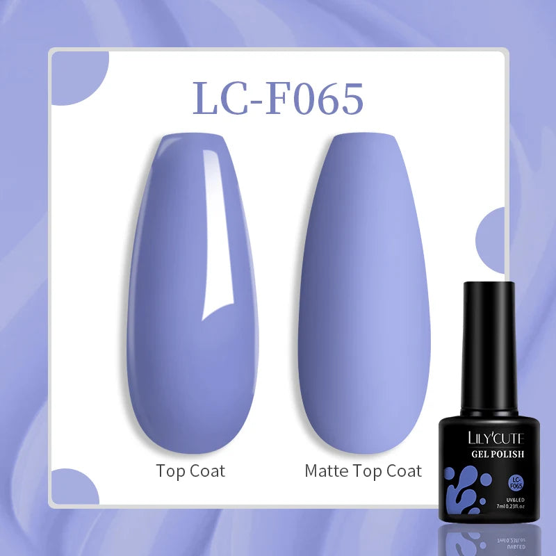 LILYCUTE-esmalte en Gel para uñas, barniz semipermanente para manicura, con LED UV, 129 colores, 7ML