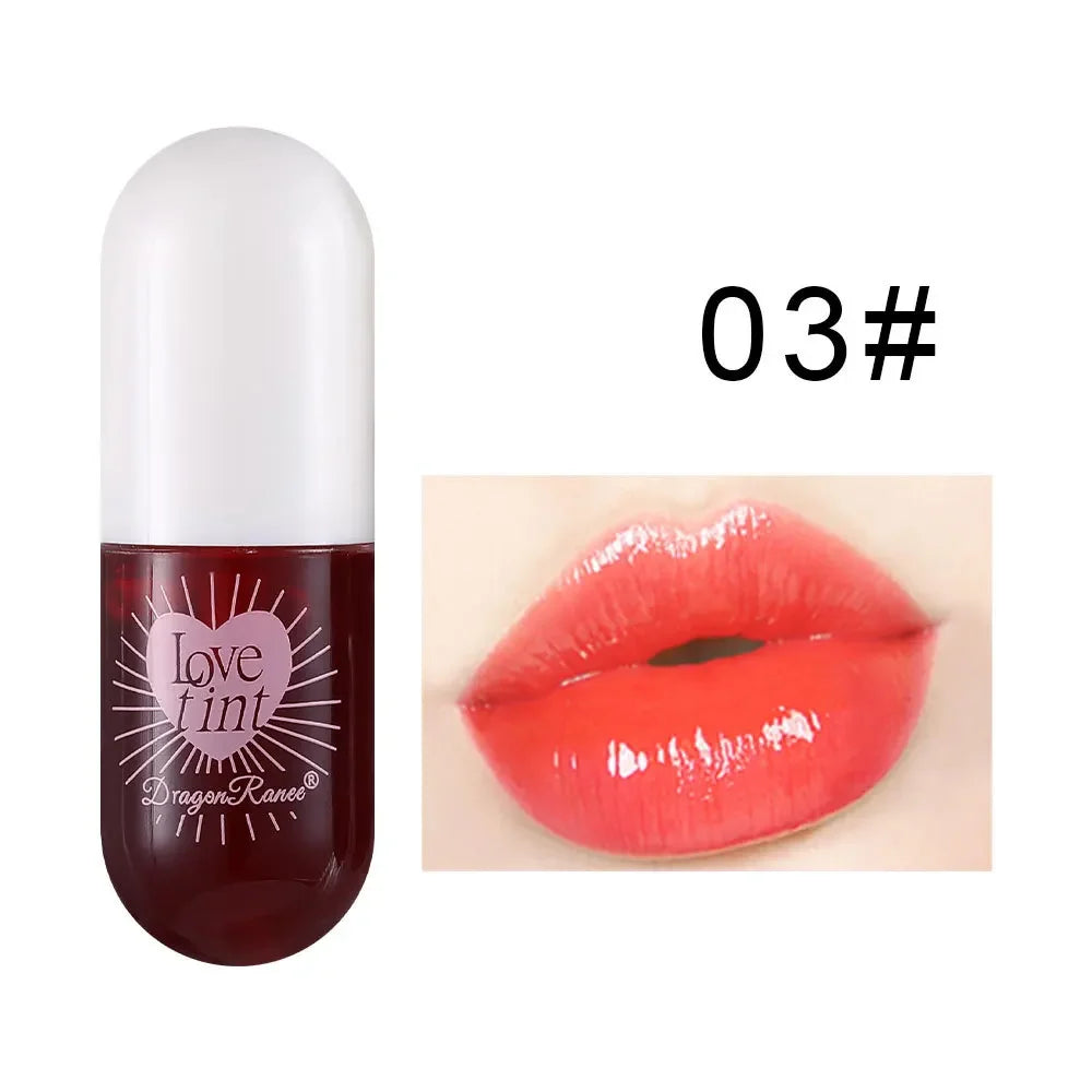 Brillo Labial Efecto Espejo, Hidratante, Larga Duración, Tinte Labial Rojo Sexy con Acabado Brillante, Maquillaje Nutritivo, Lápiz Labial Líquido