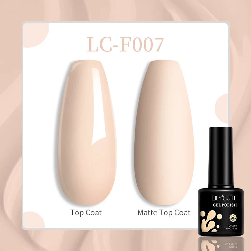 LILYCUTE-esmalte en Gel para uñas, barniz semipermanente para manicura, con LED UV, 129 colores, 7ML