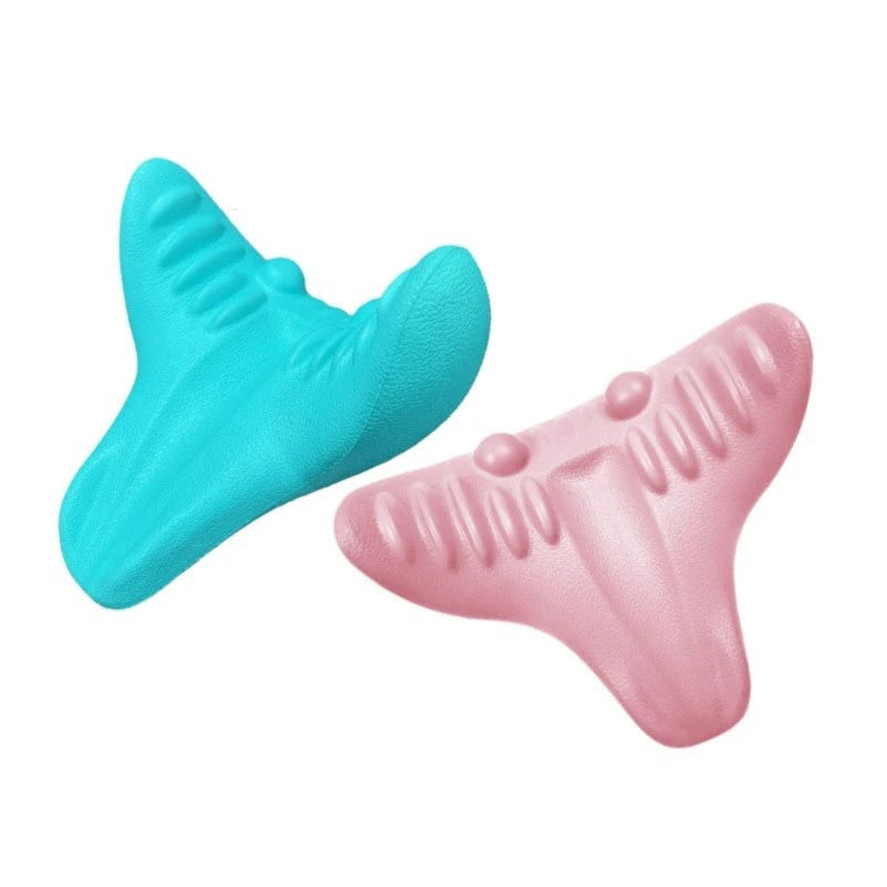 Camilla relajante para cuello y hombros, dispositivo de tracción quiropráctica Cervical, almohada de masaje para aliviar el dolor, alineación de la columna Cervical