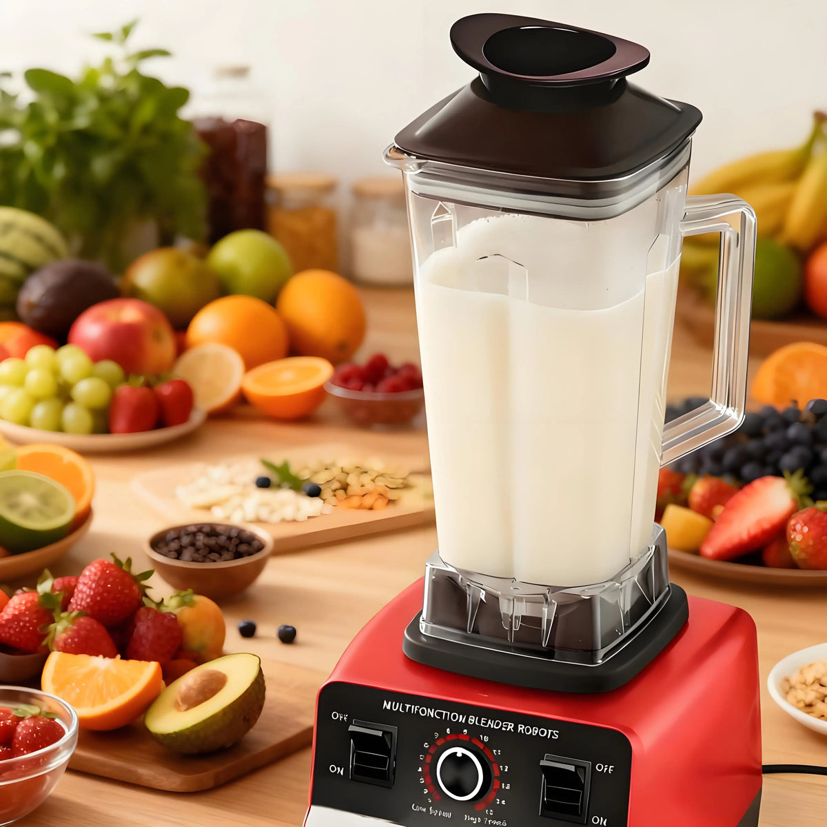 Licuadora Segura Libre de BPA con Vaso – Ideal para Smoothies y Bebidas, Incluye 6 Herramientas Útiles