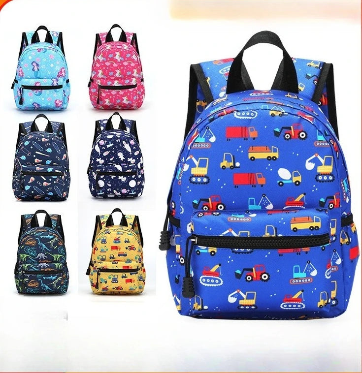 Mochila Infantil de Dibujos Animados, Ligera, para Jardín de Niños y Escuela, con Protección Ergonómica para la Columna Vertebral, para Niños y Niñas, Estilo Casual y Moderno