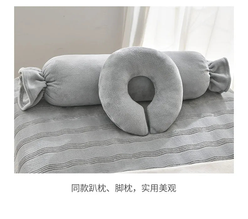 Juego de cama gruesa de terciopelo de leche para salón de belleza, falda de cama de Spa para masaje, funda de almohada, funda de taburete y funda nórdica, Sábana de salón para Club, 4 Uds.