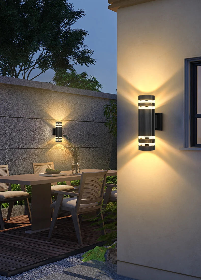 Candelabros de iluminación LED de pared, lámpara impermeable, arandela de pared externa para porche, calle, jardín, decoración del hogar, Bombilla E27