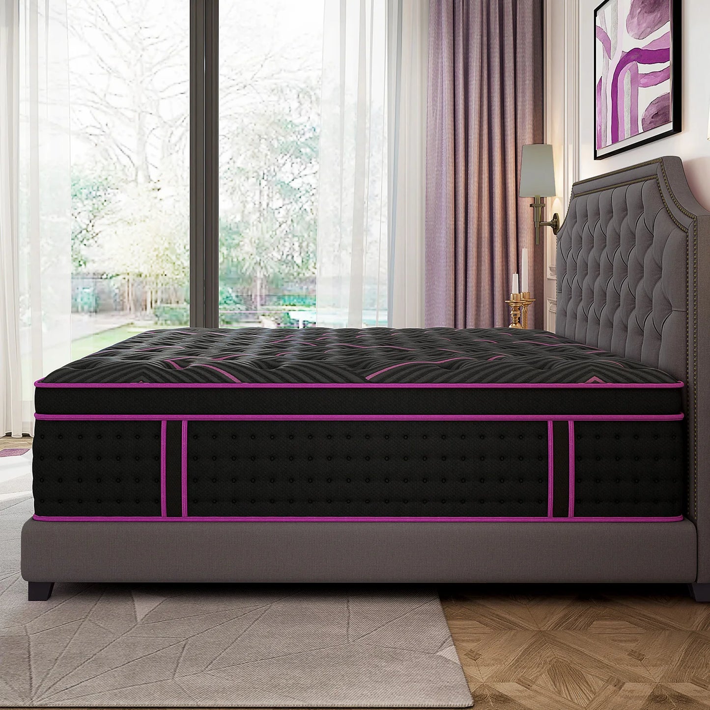 Medium Firm Hybrid Mattress in a Box 12/14 Inch Gel Memory Foam Pocket Spring Fiberglass-Free Cooling Motion Isolation