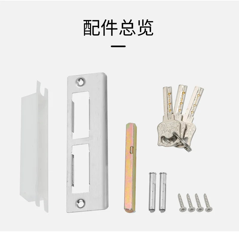 Juego de cerradura de puerta de acero inoxidable 304, manija de palanca de puerta Interior silenciosa para dormitorio, baño, manija de prensa, cerradura para puerta de madera maciza