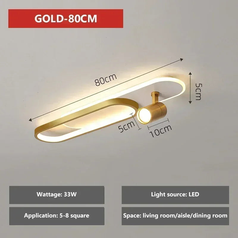 Luces de techo LED modernas con foco, candelabro de pasillo para sala de estar, pasillo, guardarropa, accesorios de iluminación interior para el hogar