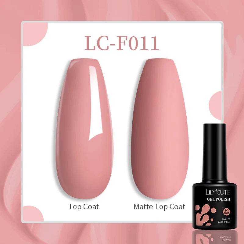 LILYCUTE-esmalte en Gel para uñas, barniz semipermanente para manicura, con LED UV, 129 colores, 7ML
