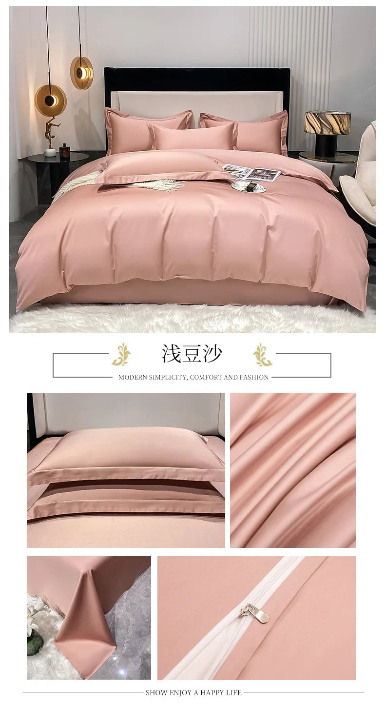 Juego de cama de lujo 100% algodón egipcio funda nórdica funda de almohada Ru Europa doble tamaño Queen King ropa de cama juegos de sábanas suaves