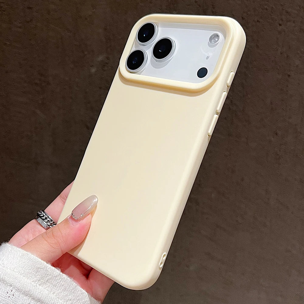 Funda protectora de silicona de Color caramelo para iPhone 17 Pro Max 17 Air 17 Pro, funda trasera de TPU suave mate a prueba de golpes