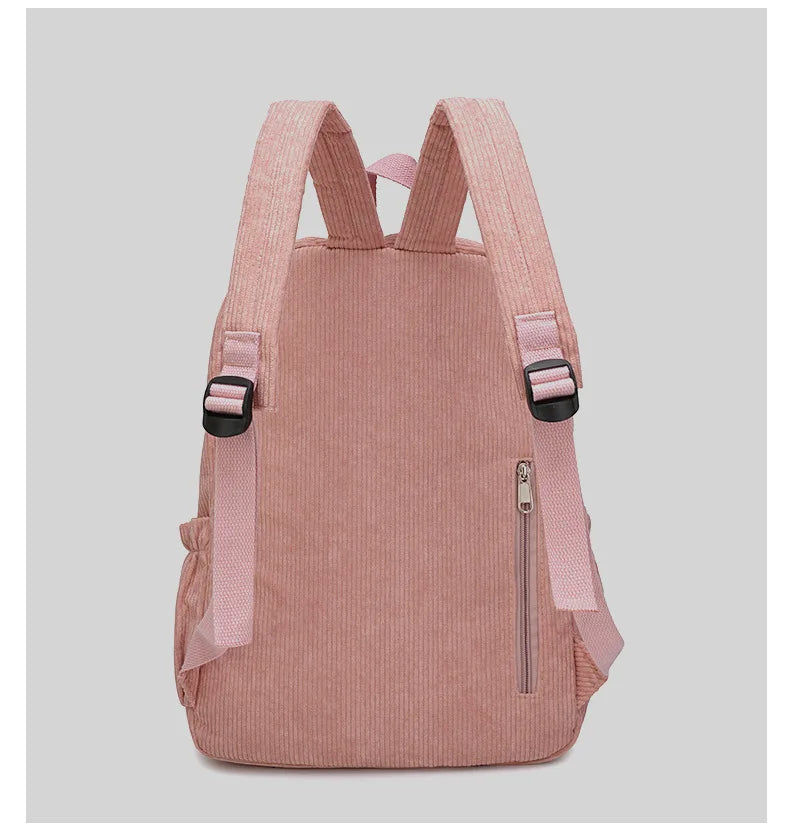 Mochila escolar personalizada, nuevas mochilas de moda para niños, estudiantes, pana, nombre único, bolsas de viaje de gran capacidad, mochila de senderismo