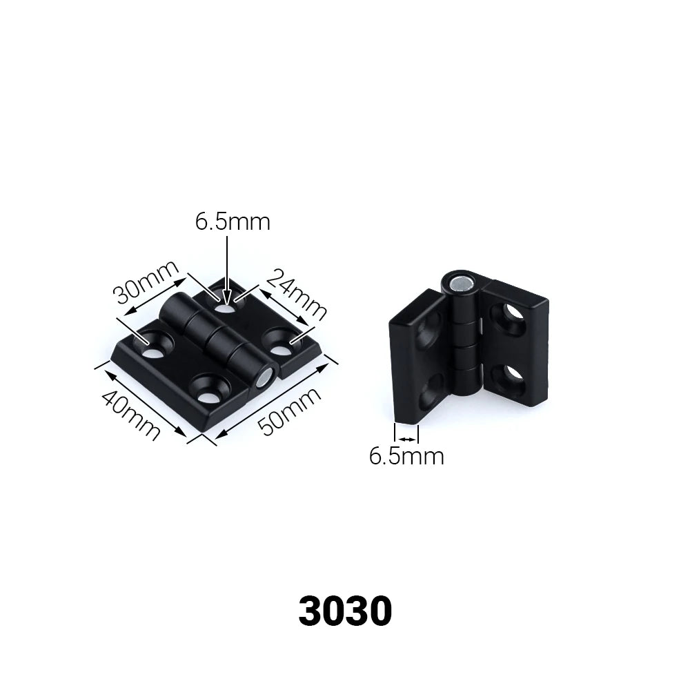 5/10 Uds 2020 3030 4040 4545 bisagras de aleación de Zinc accesorio de perfil de aluminio conector de bisagra de puerta para extrusión de perfil de aluminio