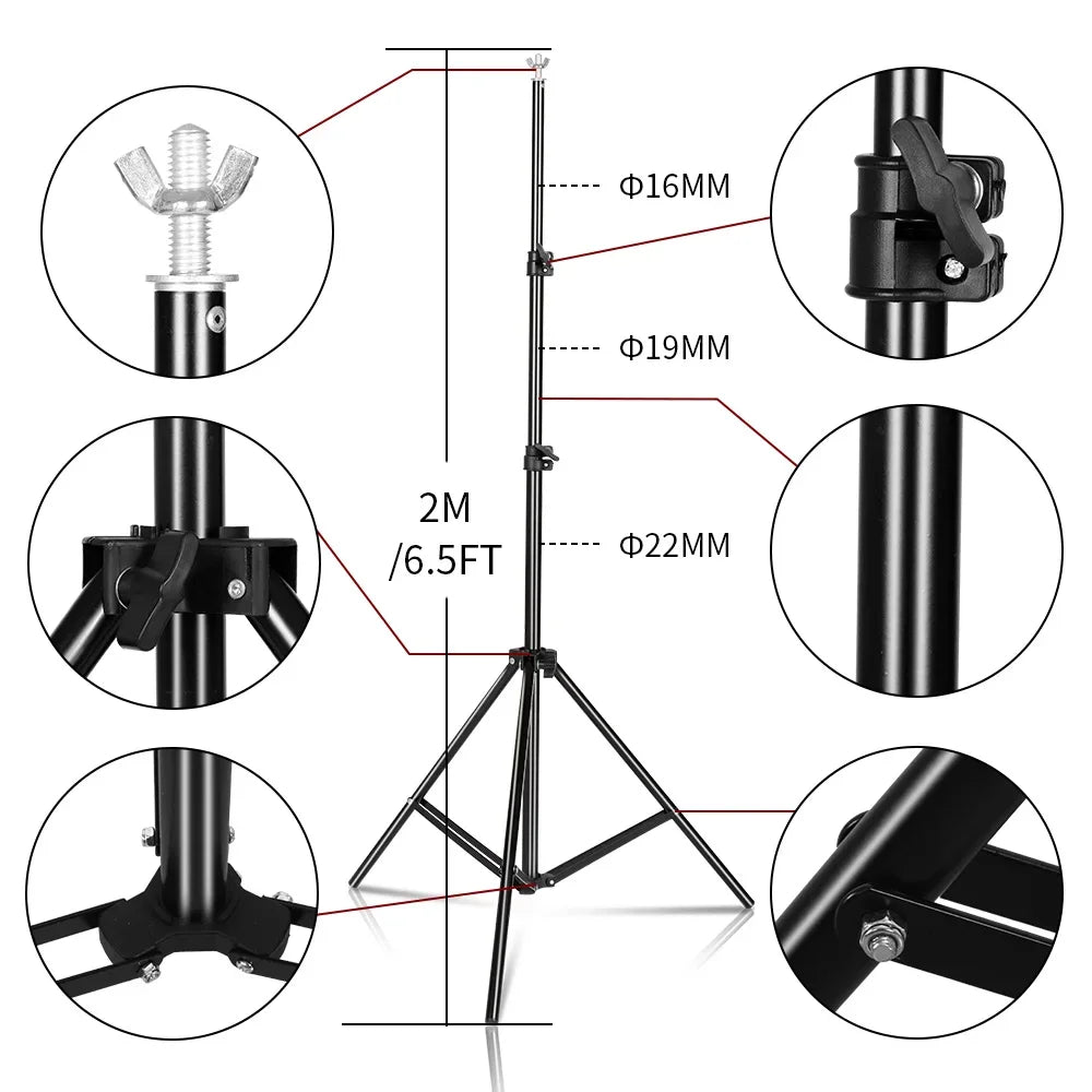 Kit de soporte para fondo fotográfico SH con sistema de soporte ajustable, fondos para estudio fotográfico, marco de pantalla verde Chromakey