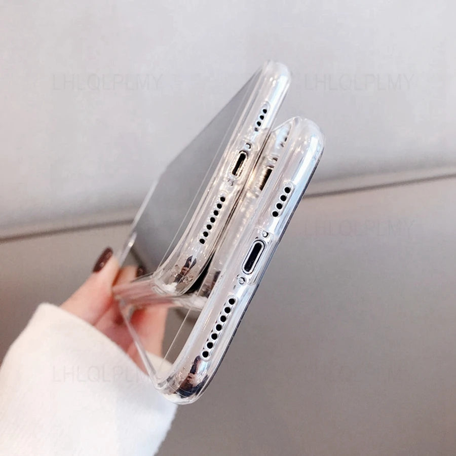 Funda de silicona suave con espejo de maquillaje para Xiaomi 13 Redmi Note 12 Pro Plus 5G 12C 13C Poco M5S M6 X7 C75, funda de TPU