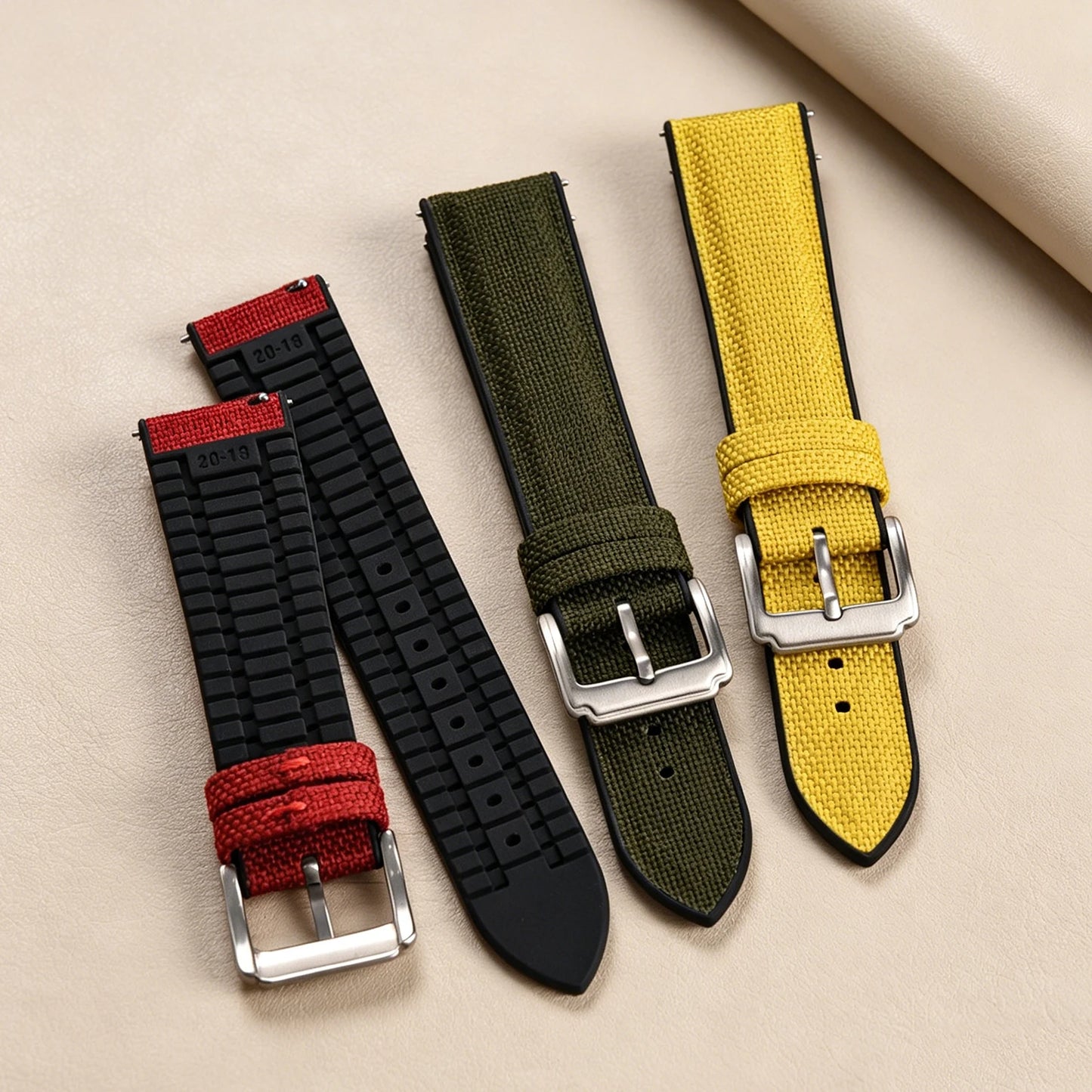 Correa de goma de lona de vela de 18, 19, 20, 21 y 22 mm, correa de nailon de liberación rápida, pulsera universal de silicona para Cartier, Seiko, Omega