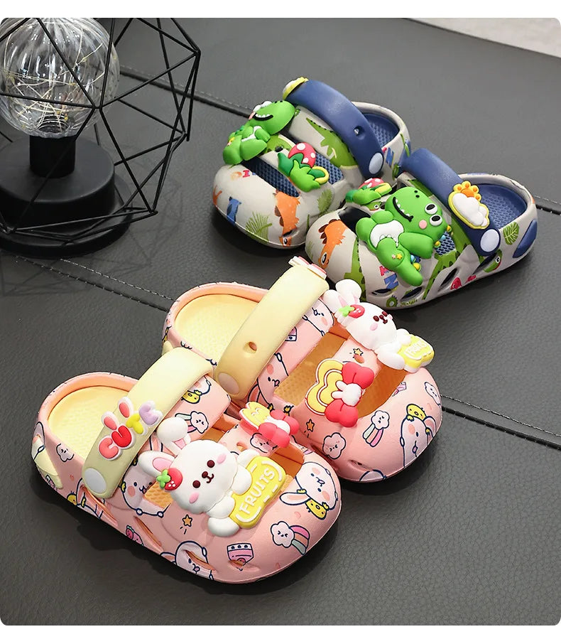 Sandalias de Jardín para Niños Verano 2026, Chanclas de Playa para Niños y Niñas, Ligeras, Transpirables, con Dibujos Animados, Lindas, para Bebés