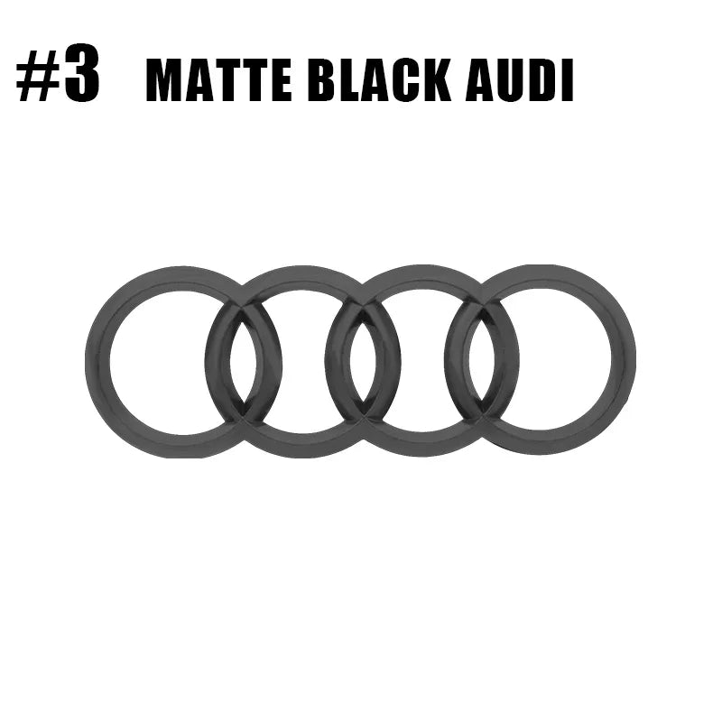 Emblema de Capó Delantero y Trasero para Coche, 4 Anillos, ABS, para Audi A3, A6L, A7, A1, A2, A8, A4, A5, Q3, Q5, Q8, Q7, Q2L, TT, Q6, RS3, RS4, RS5, RS6