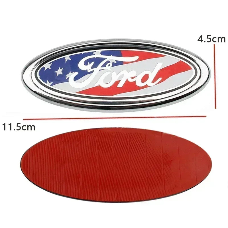 Emblema de coche ABS de 115x45mm para capó delantero y trasero, accesorios para Focus, Fiesta, Mondeo, F150, Ranger, Fusion, Kuga