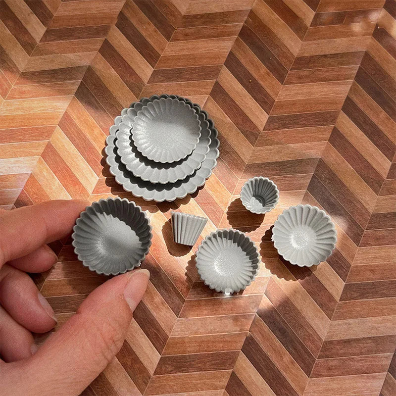 Nuevo Juego de 8 Piezas de Vajilla en Miniatura para Casa de Muñecas 1/6, Platos, Tazones y Utensilios para Muñecas Blyth, Accesorios de Escena, Juguetes