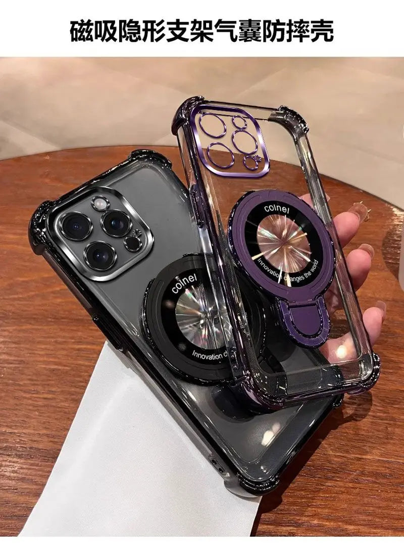 Para realme 15 Pro Funda de lujo galvanizada de silicona transparente soporte cubierta para realme 15Pro Funda de parachoques a prueba de golpes